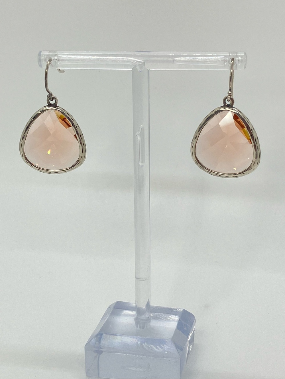 Silpada W2775 Ablaze 925 Sterling Silver Faceted Glass Drop Earrings